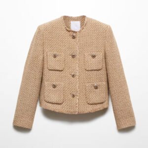 Tweed jacket with jewel buttons